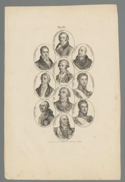 Tien portretten, voornamelijk Franse militairen