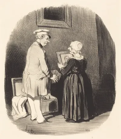 Tiens, ma femme, v'la mon portrait...