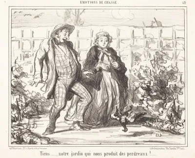 Tiens... notre jardin... produit des perdreaux!...