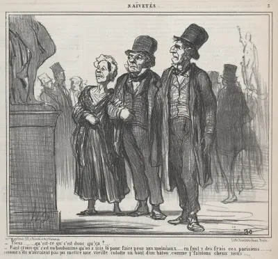 Tiens..., qu' est-ce qu' c'est donc qu' ça?..., from Naïvetés, published in Le Charivari, April 15, 1859