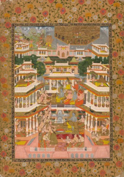 Tiered Court Scene