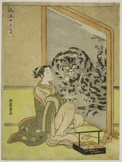 Tiger, from the series "Fashionable Twelve Signs of the Zodiac (Furyu juni shi)"