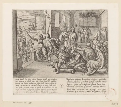 Tijdens de bruiloft daagt doña Lambra de ridders uit haar neef te overtreffen in het spel met de lansen