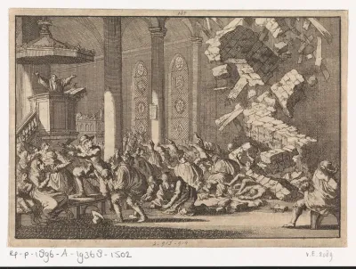 Tijdens de preek stort een deel van de kerk van Gardelegen in en verplettert vele mensen, 1658