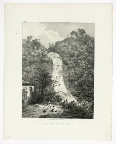 Tijucca Falls, plate 12 from Landscapes, volume 1 of Voyage pittoresque dans le Brésil