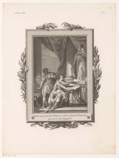Timocrates overtuigt Idomeneus van het verraad van Philokles