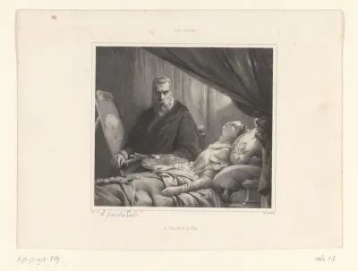 Tintoretto schildert zijn dochter op haar doodsbed