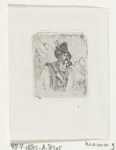 Tiroler man in een berglandschap