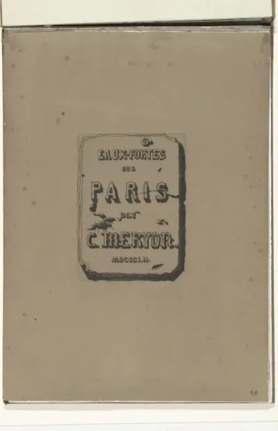 Titelblad in album Eaux-fortes sur Paris