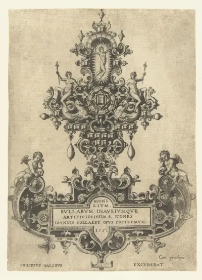 Titelblad: Monilium bullarum inauriumque…icones