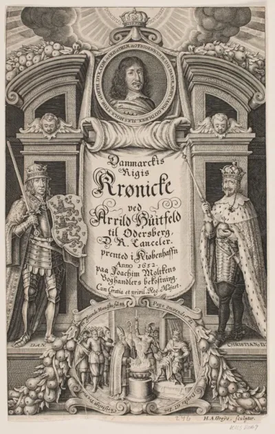 Titelblad til Arild Huitfeldt, "Danmarckis Rigis Krønicke", 1652