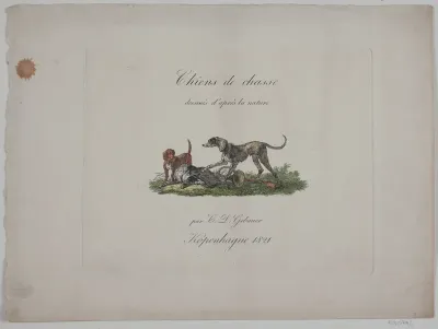 Titelblad til "Chiens de chasse"