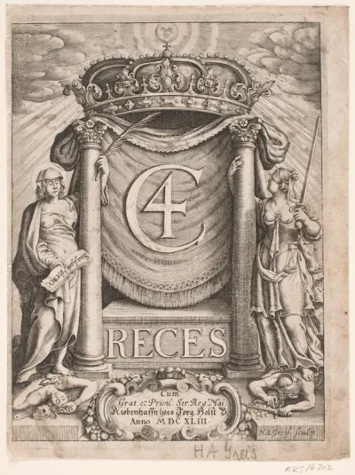 Titelblad til Christian IV Reces 1643