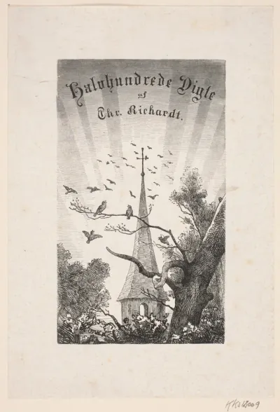 Titelblad til Christian Richardt "Halvhundrede digte"