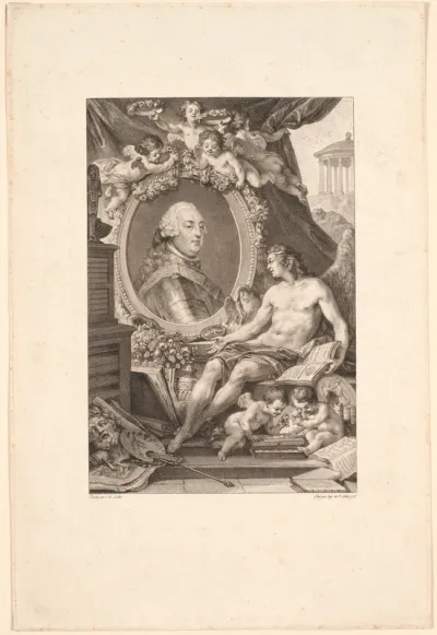 Titelblad til "Description des principales pierres gravées du cabinet du duc d'Orleans"