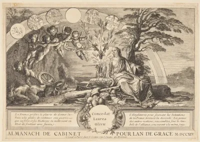 Titelblad til en almanak (Almanach de Cabinet Pour lan de Grace)