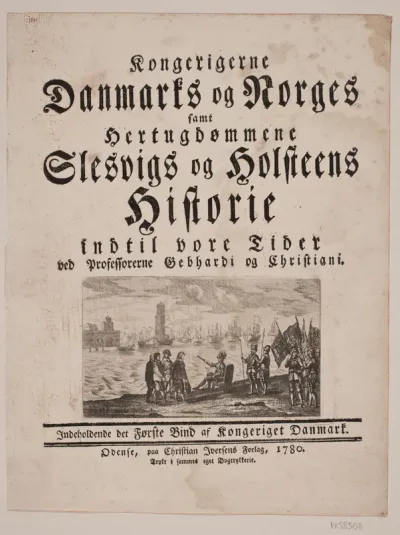 Titelblad til Gebhardi og Christiani: Kongerigerne Danmark og Norges samt hertugdømmene Slesvig og Holsteens historie