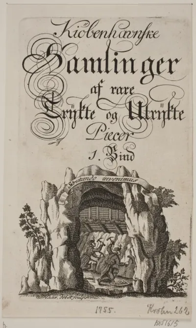 Titelblad til "Københavnske Samlinger af rare Trykte- og Utrykte- Piecer"
