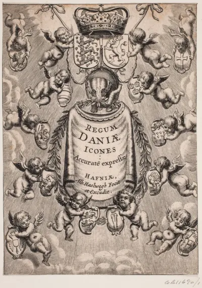 Titelblad til "Regum Daniæ Icones", 1646