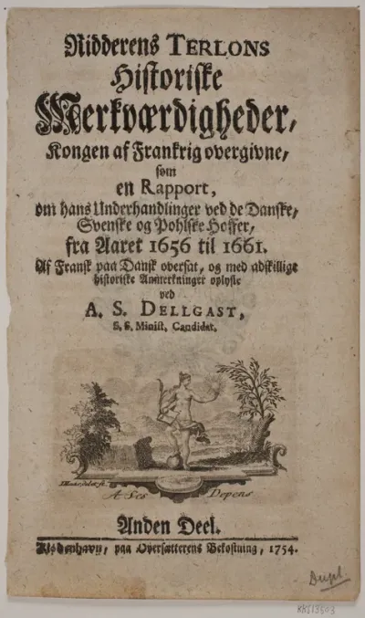 Titelblad til "Terlons historiske mærkværdigheder", 2. del