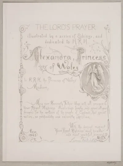 Titelblad til "The Lord's Prayer"
