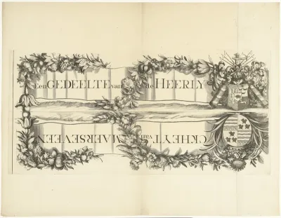 Titelblad van de plattegrond van de heerlijkheid Maarsseveen