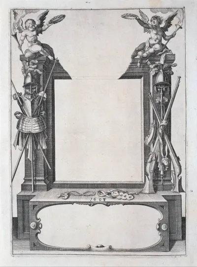 Titelblad voor de Wapenhandelinghe van Roers Musquetten ende Spiessen