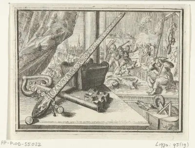 Titelblad voor het pamflet: De Fransche Degen, de Sleutel, en het Bonnet tot Luyk, 1701