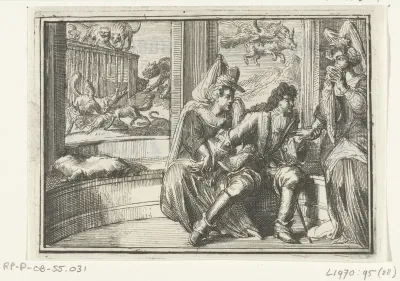 Titelblad voor het pamflet: De Hobbel in de Wacht, op de Haasejagt, 1702