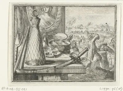 Titelblad voor het pamflet: De Ongerse Pallasch, de Boere Caraffa, en Hoerensmeerdoos, 1701