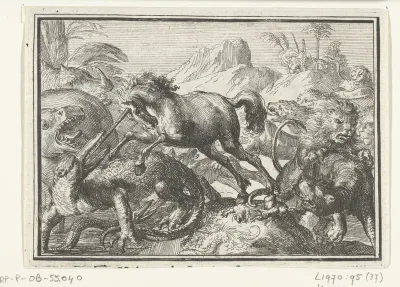 Titelblad voor het pamflet: De Ontdekte Eenhoorn, 1701