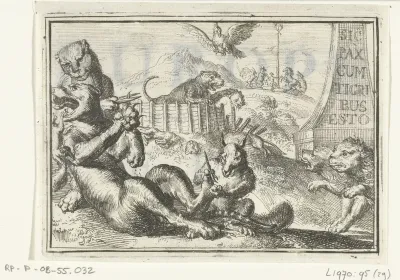 Titelblad voor het pamflet: Europe nooit voor een, 1702