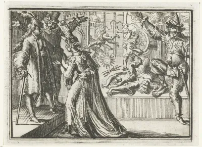 Titelblad voor het pamflet: Opera van Andromache te Milaanen, 1702