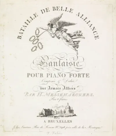 Titelblad voor muziekstuk 'Bataille de Belle Alliance'