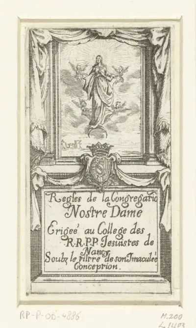 Titelblad voor 'Regles de la Congregatio Nostre Dame'