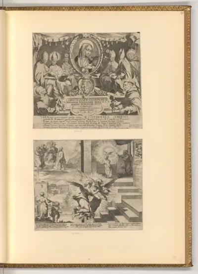 Titelblatt, Catharina Senensis, Szenen aus dem Leben der hl. Katharina von Siena