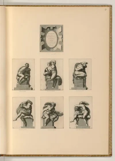 Titelblatt, Figurenstudien (Sixtinische Kapelle)