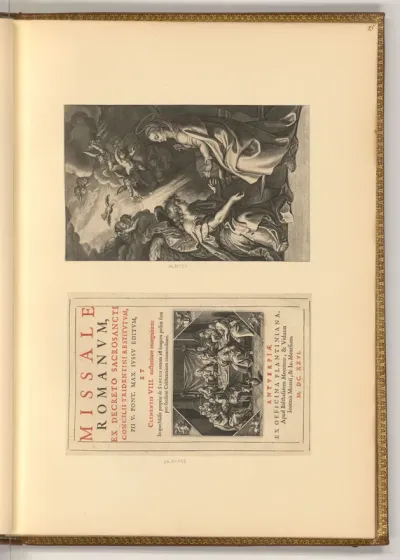 Titelblatt, Missale Romanum, Verkündigung an Maria (Buchillustration)