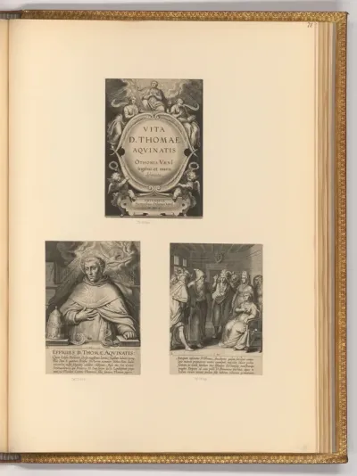 Titelblatt, Szenen aus dem Leben des Thomae Aquinatis