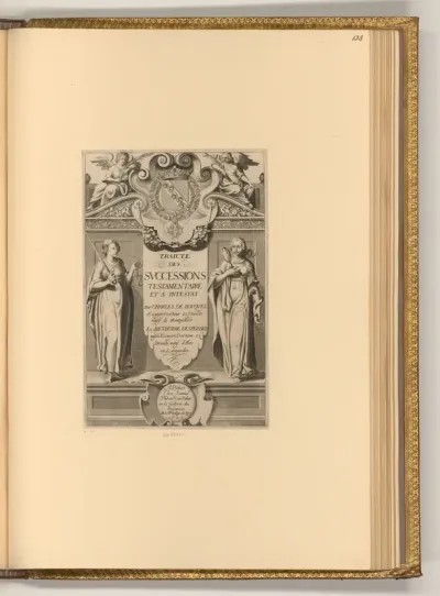 Titelblatt, "Traicté des Successions Testamentaire"