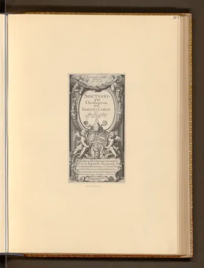 Titelblatt zu Sanctuarium Christianorum, idest, Imagines Christi et apostolorum