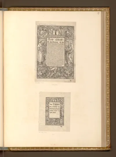 Titeleinfassung mit den heiligen Petrus und Paulus