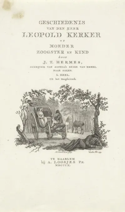 Titelpagina:  J.T. Hermes, 'Geschiedenis van den heer Leopold Kerker of Moeder Zoogster en Kind', 1810