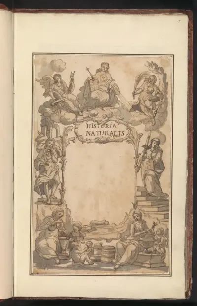 Titelpagina met allegorische omlijsting