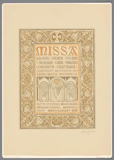 Titelpagina van de Missa van Alphons Diepenbrock
