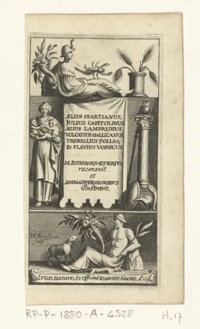 Titelpagina van een verzamelbundel van klassieke auteurs onder editie van M. Zuerius van Boxhorn