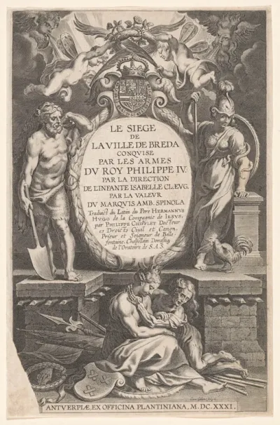 Titelpagina van: Herman Hugo, Le Siege de la Ville de Breda, Antwerpen: 1631