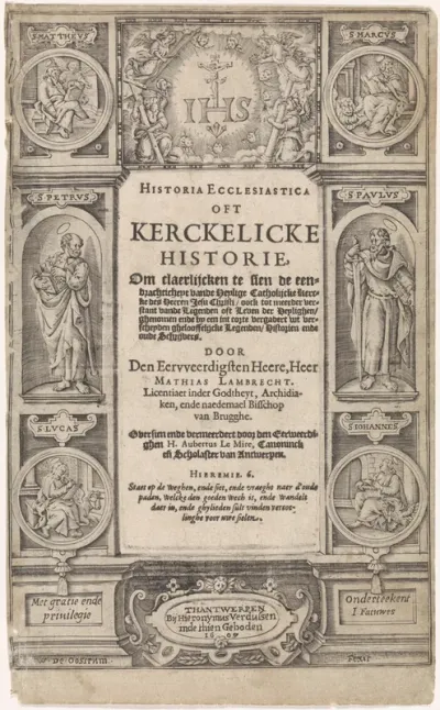 Titelpagina van: Mathias Lambrecht, Historia Ecclesiastica, 1609.