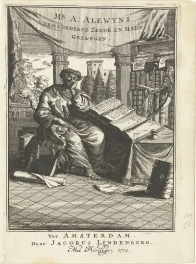 Titelpagina voor: A. Alewyn, Zede en harpgezangen