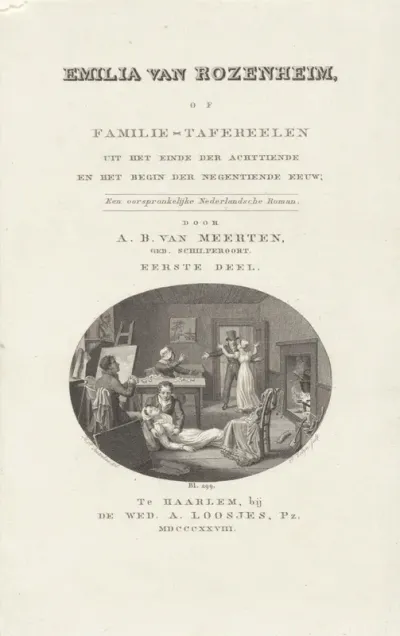 Titelpagina voor: A.B. van Meerten, Emilia van Rozenheim eerste deel, 1828